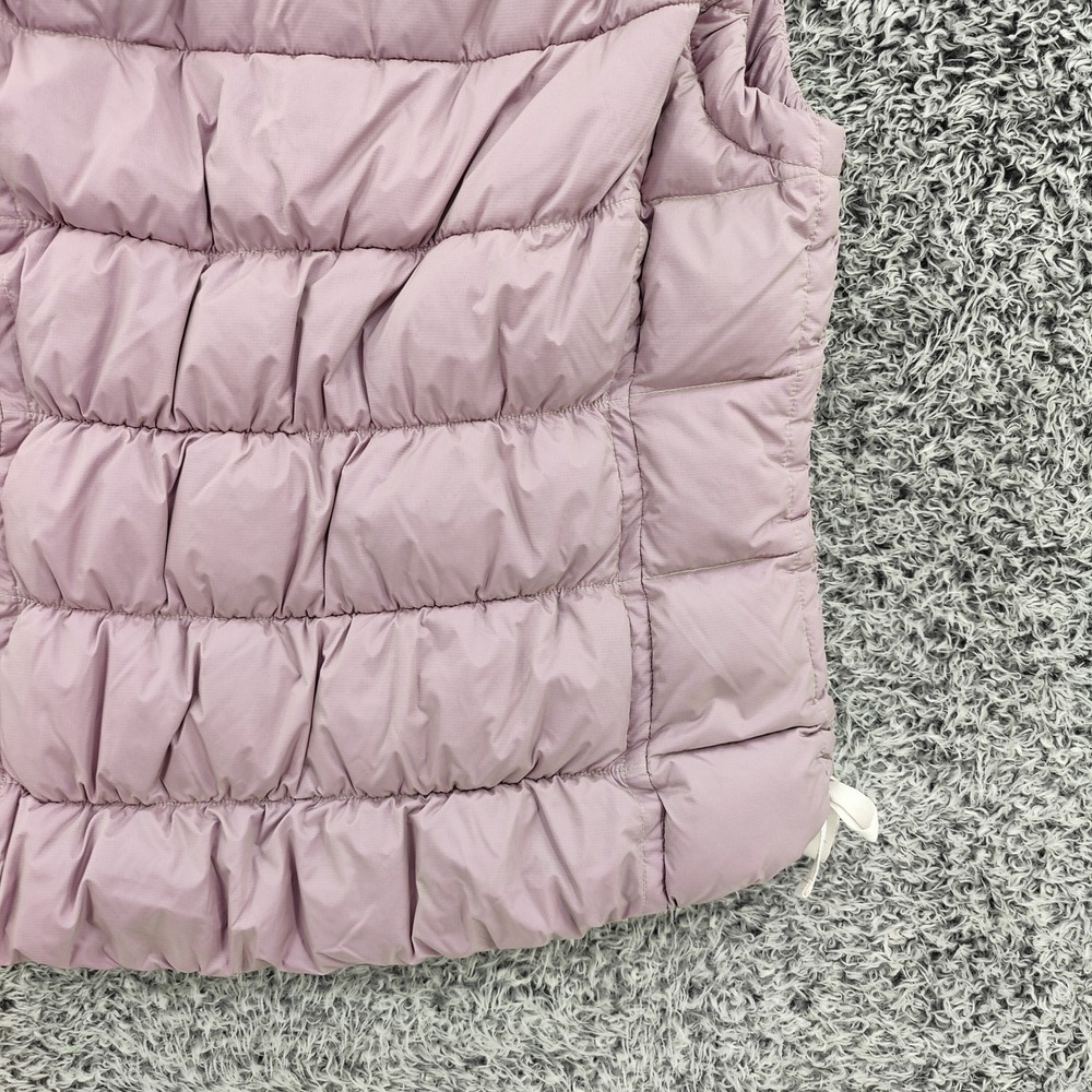 Eddie Bauer Womens Gorpcore Quilted Outdoor Down Puffer Vest M Lavender Hood - Picture 16 of 16